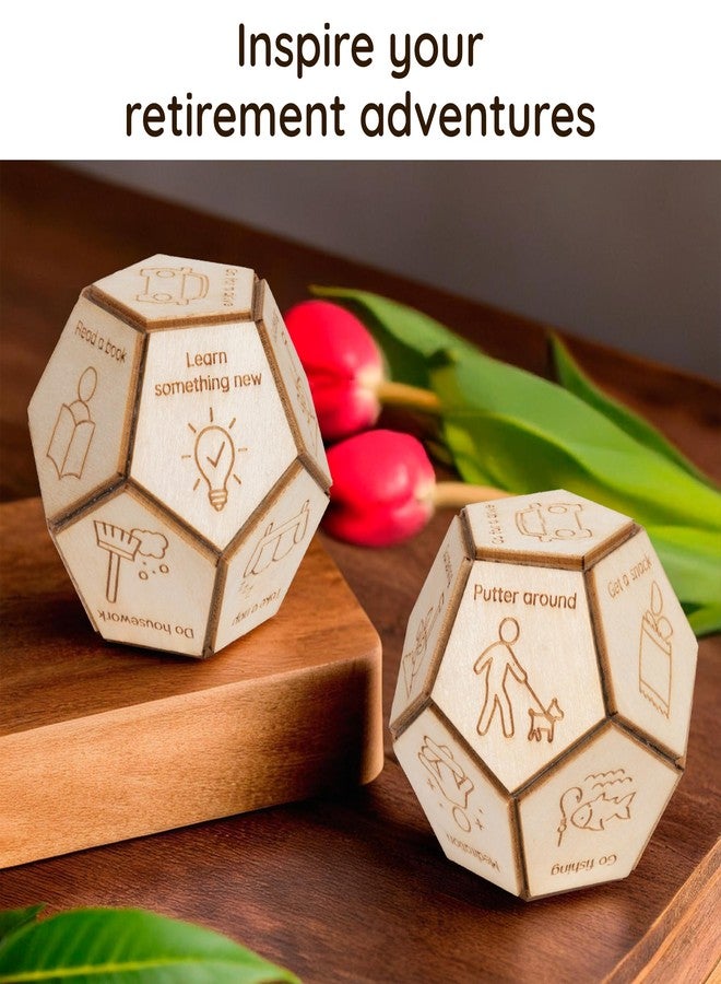 DINIZON 12-Sided Wooden Decider Dice, Retirement Gift for Men Woman 2025, Retired Gifts for Women, Happy Retirement Gifts for Coworker Boss, Thank You Appreciation Gifts for Retired Teacher Nurse - Image 2